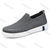 Fashion Men's Mesh Shoes Summer New Fly Weave Breathable Fashion Slip On Casual Flats Lightweight Comfortable Outdoor Vulcanized Shoes