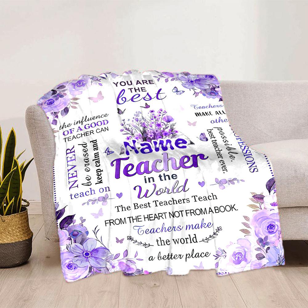 Teacher Appreciation Customize Your Name Rv Blanket Soft Comfortable Lightweight For All Seasonst50