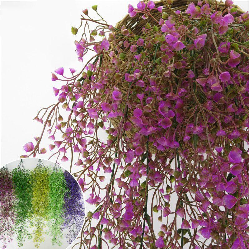 Hanging Fake Artificial Basket Flower Vine Plant Admiralty Wall Outdoor Decor