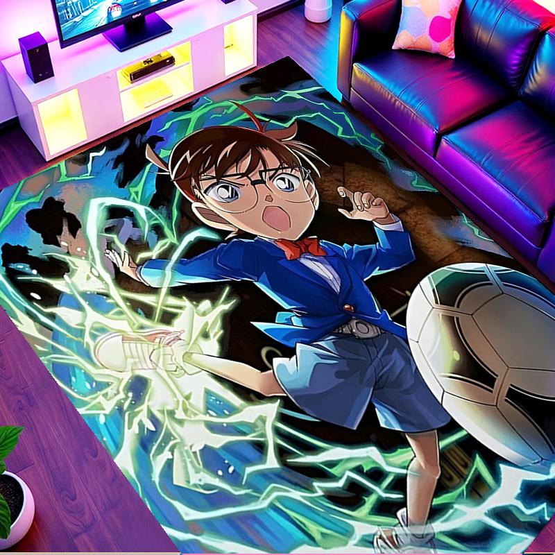 Detective Conan Print Rug, Washable Floor Carpet, For Entryway Dorm Laundry Room Office Study, Home Decor Birthday Christmas Gift