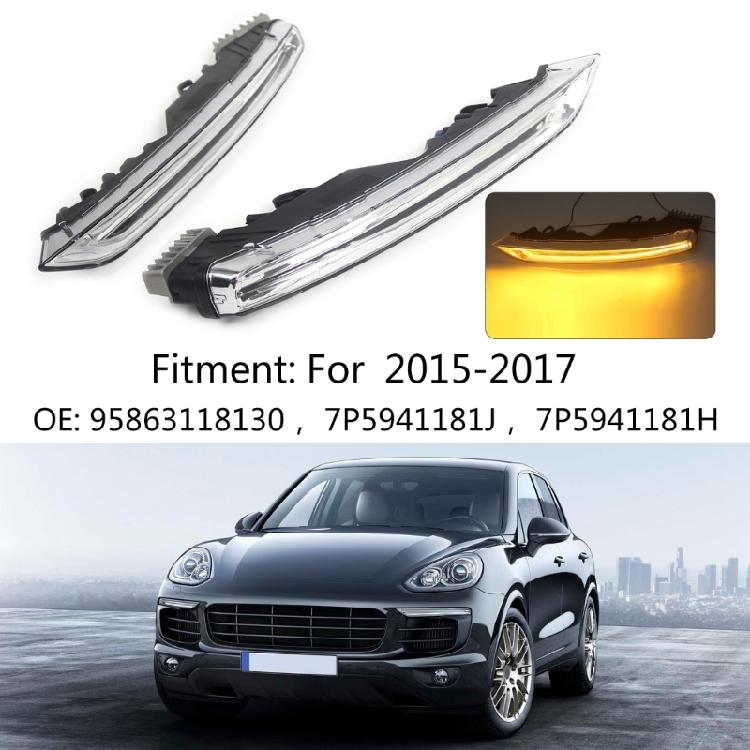 Road Safety Signal Lamp 95863118130 7P5941181J 7P5941181H LED Fog DRL Daytime Running Light Automotive Lighting Assembly