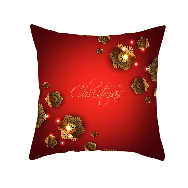 Red Series Christmas Pillow Covers for Home Use, Peach Skin Pillow Covers, Sofa Cushion Covers