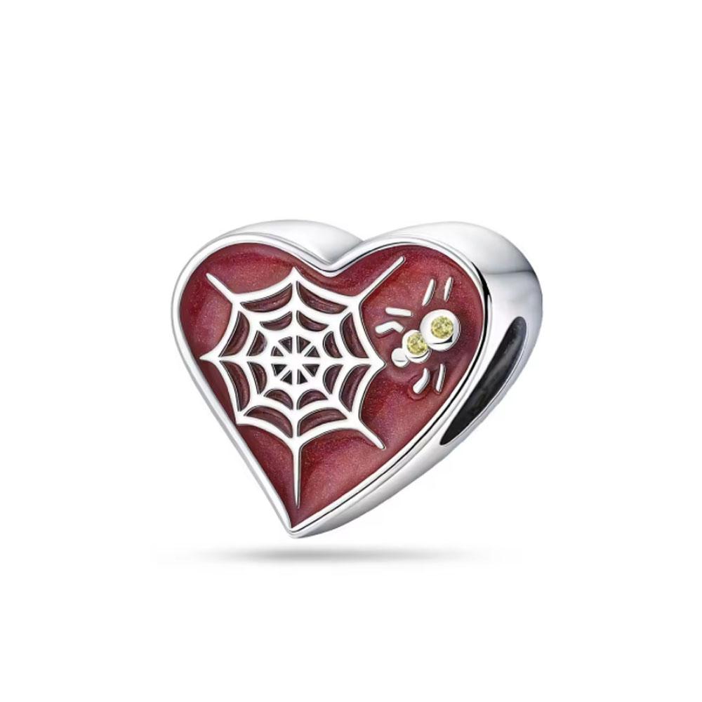 New 925 silver blue charming spider dream catcher pendant, suitable for al bracelet accessories DIY women's jewelry