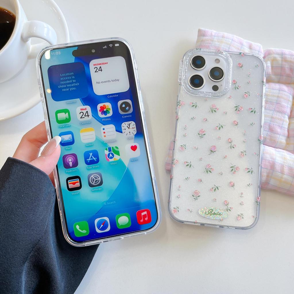 Luanjin IMD Full Screen Floral Pattern Case for iPhone 17 Pro / 15 Pro Max / 16 PM