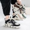 Shoes Men's trendy shoes Spring and autumn high-top sports board shoes Teen trend versatile medium-top casual little white shoes