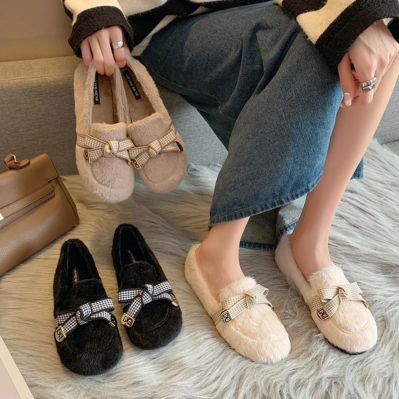 

Зимняя обувь для снега, женская повседневная обувь из хлопка, зимняя плюшевая большая хлопковая обувь