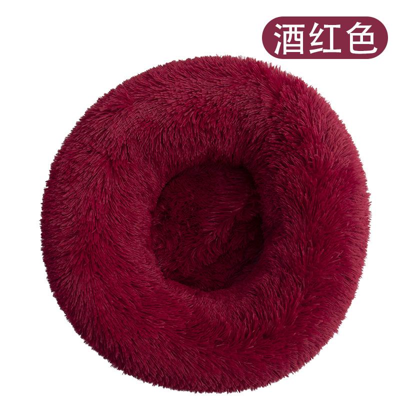 Letto rotondo in peluche per cani per l'inverno, morbido e confortevole Accessori per animali domestici Accessori per cani