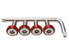 Kuroobaa Car License Plate Bolt M6 Anti-Theft Screws (Red)