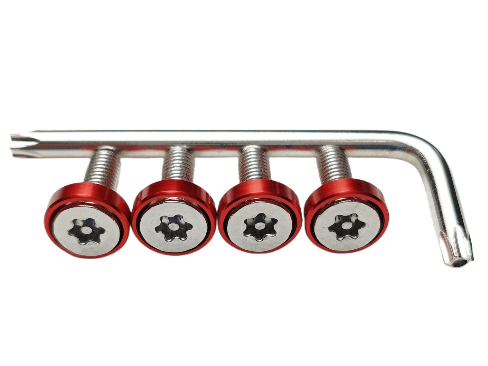 

Kuroobaa Car License Plate Bolt M6 Anti-Theft Screws (Red) красный