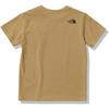 The North Face Short Sleeve Pocket UV Organic Kelp Size 140 Tee, Unisex, Protection, Cotton, Tan,