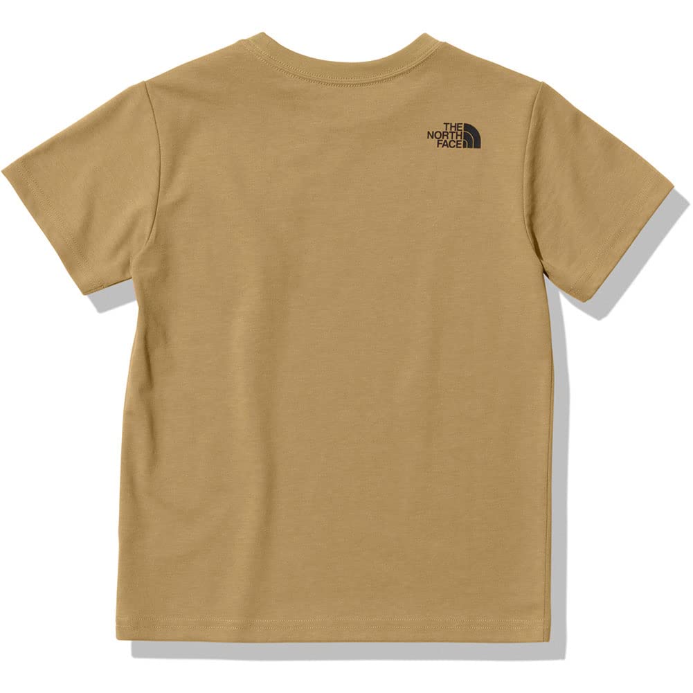 The North Face Short Sleeve Pocket UV Organic Kelp Size 140 Tee, Unisex, Protection, Cotton, Tan,