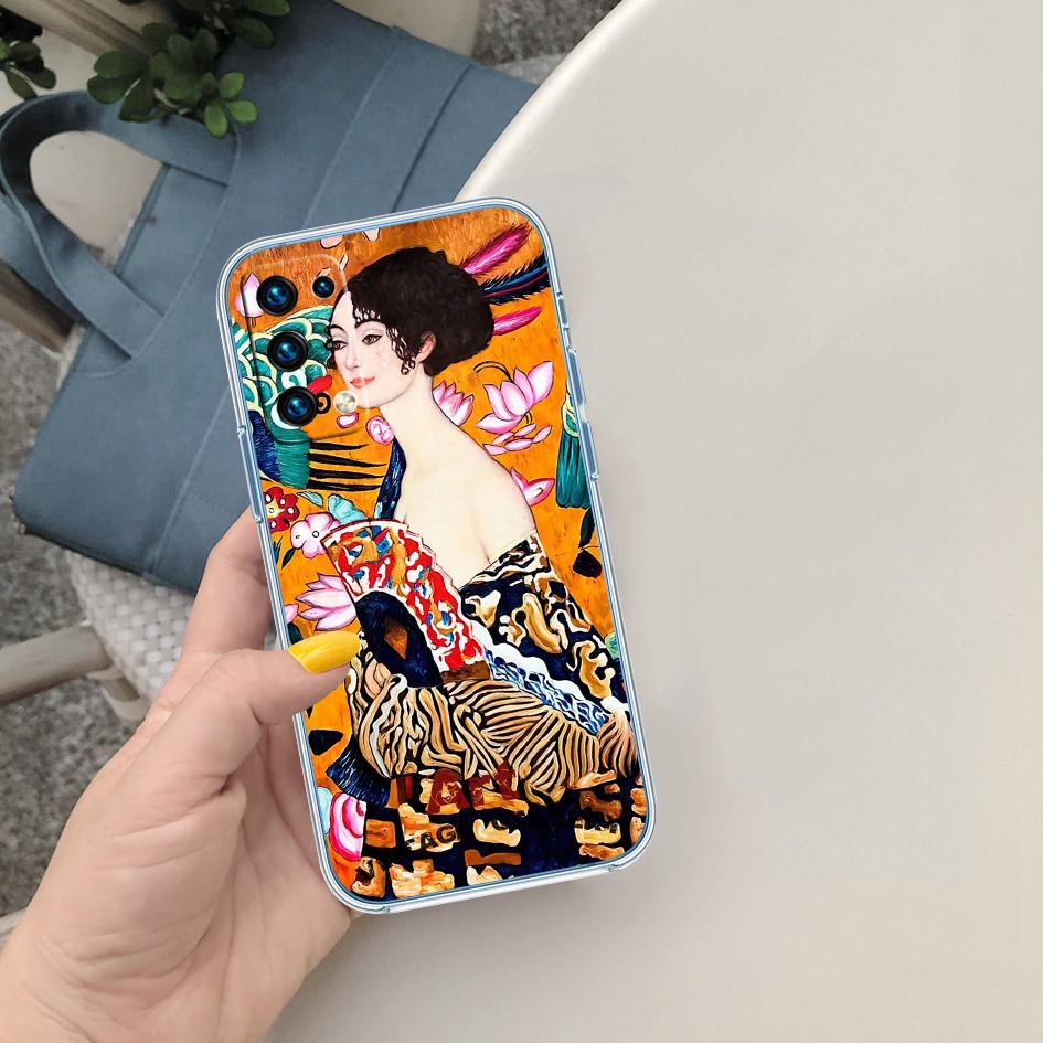 MY14 Gustav Klimt Transparent Phone Case for Motorola Moto G40 G04 G05 One Ace Action  Fusion + Plus Hyper Macro Vision Zoom