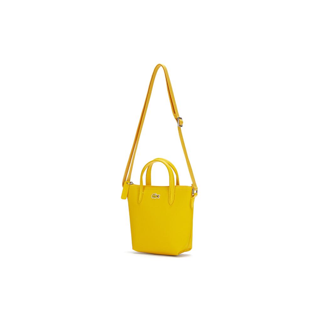 Lacoste Fashion Casual Versatile PVC Tote Shoulder Crossbody Bag Small Women bags Yellow NF2609PO-1