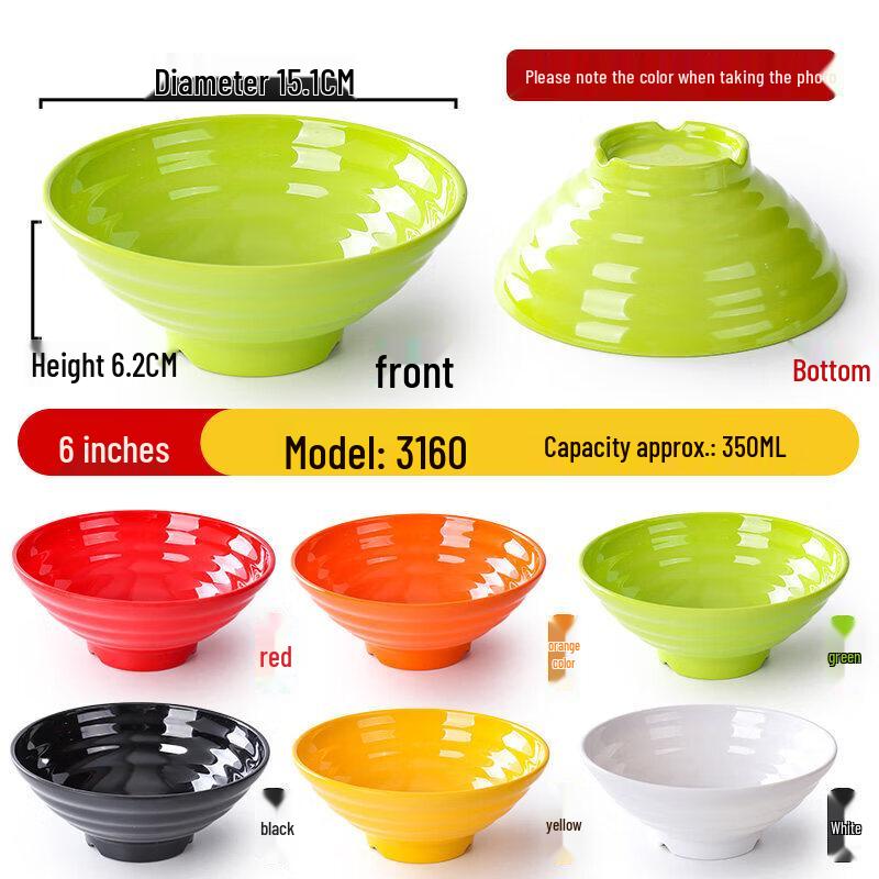 Nordic Style 6-inch Melamine Soup Bowl