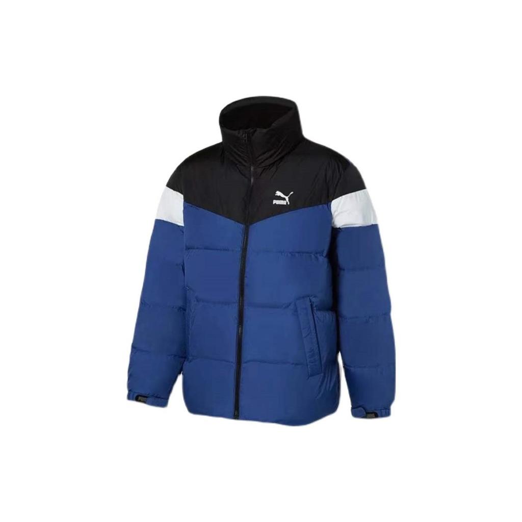 PUMA 928654-03 Unisex Colour Block Puffer Jacket (Blue)