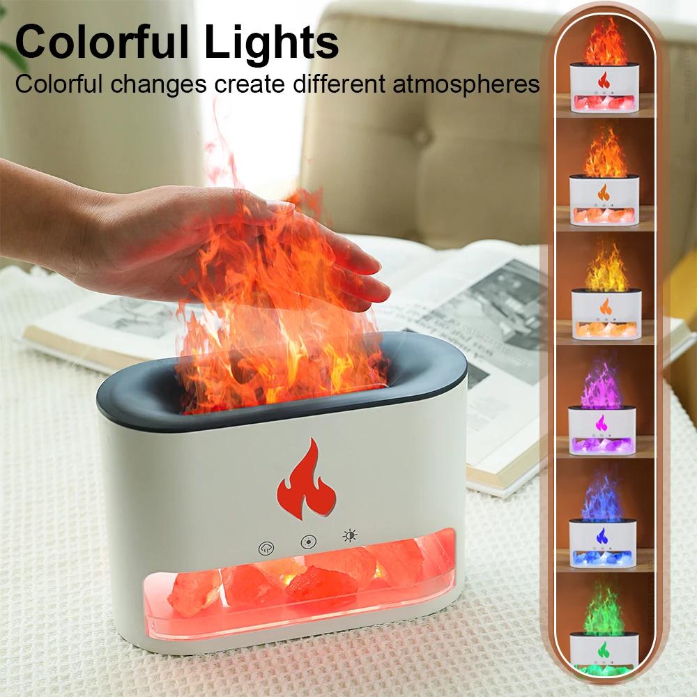 NEW Flame Air Humidifier Essential Oil Diffuser Aromatherapy Mist Maker USB Desktop LED Fire Flame Humidifier Office 2025