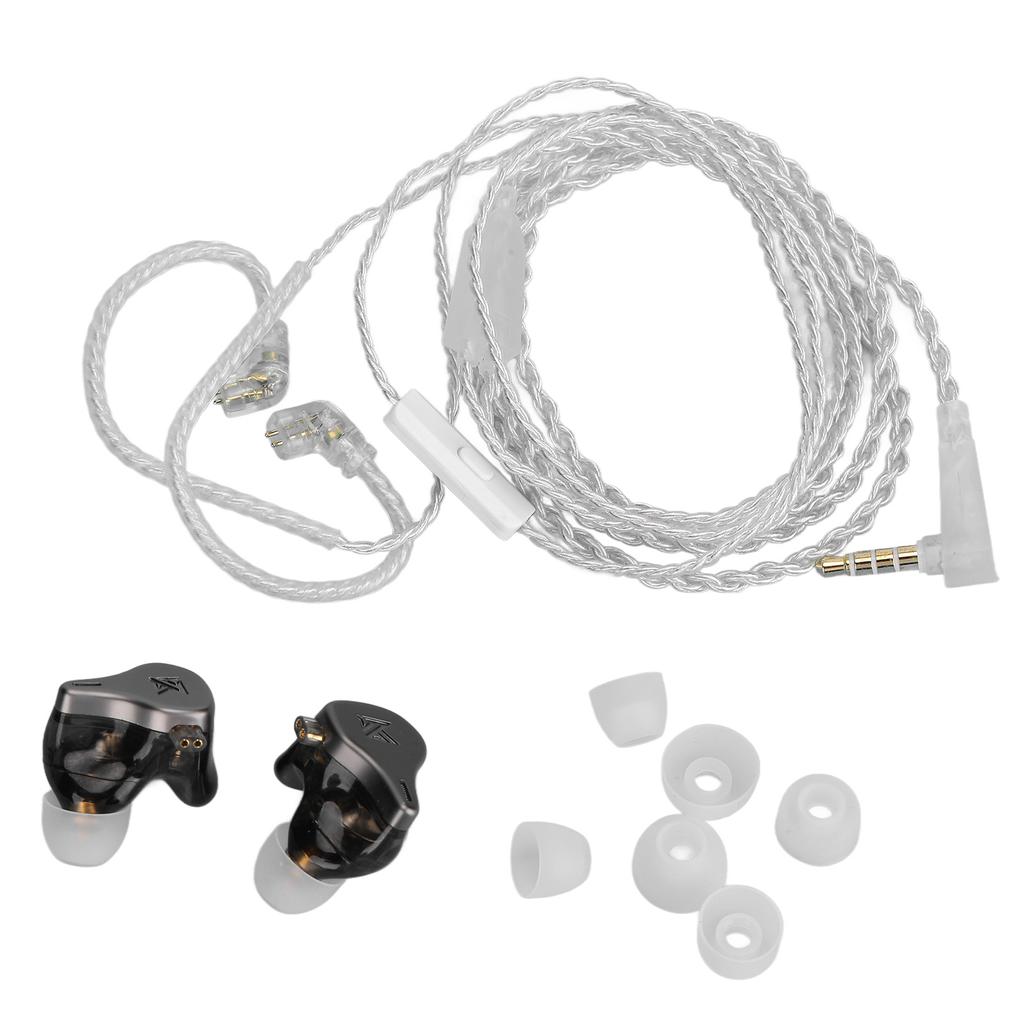 KZ‑DQ6 Earphone HiFi Stereo Noise Cancelling Wired Earbuds with Detachable Cable for Gaming Sport Music