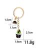 Womens Succulent Potted Plant Keychain Beach Style Hat Garden Succulent Cactus Plant Keychain Zinc Alloy Oil Drop Pendant Gift