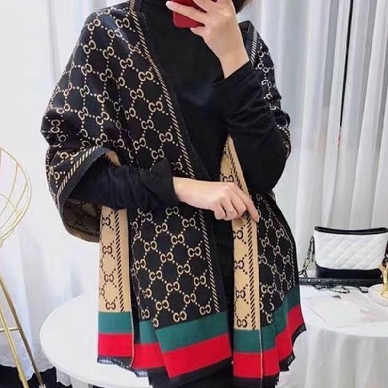 Premium shawl autumn and winter new Maillard imitation cashmere plaid scarf women's thickened warm versatile scarf