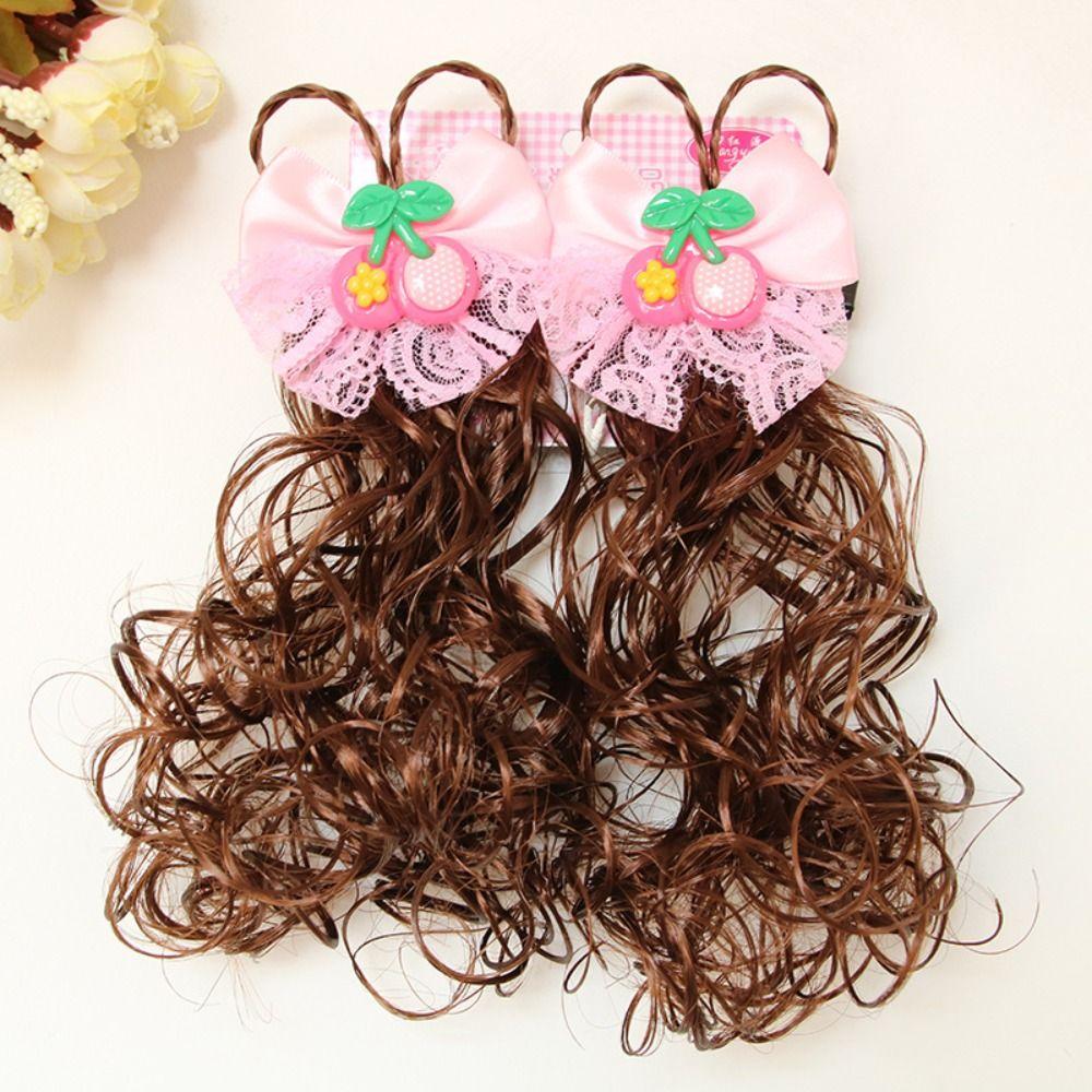 2Pcs Headwear Kids Hairpin Wig Cute Girl Curly Hair Princess Children Hair Clip  Baby