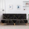 Futon Sofa Folding Sofa Bed Cover Sofa Covers Spandex Stretch Double Seat Cover Slipcovers for Living Room Geometric Print