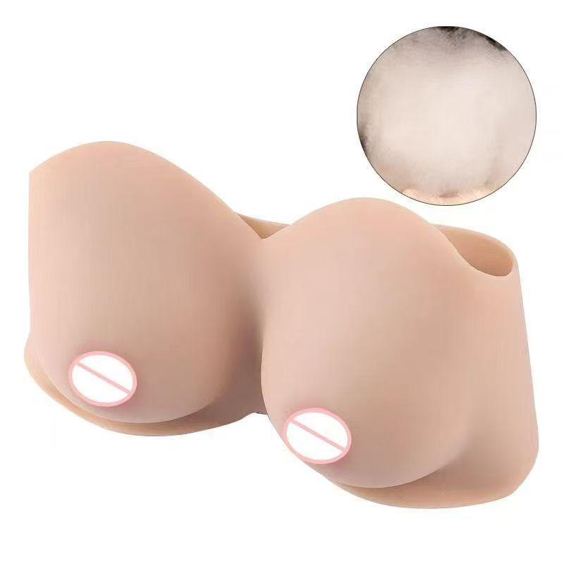 Naadloze Siliconen Borstprotheses voor Cross-dressing - Bandeau Stijl Onzichtbare Nepborsten