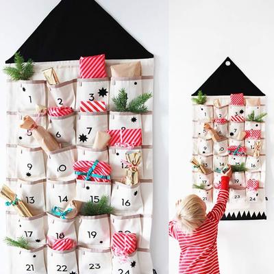 Advent Calendar for Filling Christmas Calendar Fillable, Advent Calendar 2024, Christmas Advent Calendar, 24 Pockets Fabric Christmas Calendar