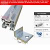 1Set Aluminum Profile Fixing Parts Side Panel Bracket Accessories 2020 3030 4040