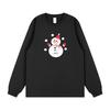 2024 Trendy Autumn/Winter Cartoon Print Cotton Cuffed Long Sleeve Couple T-Shirt