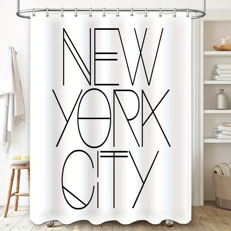 Bohemian Shower Curtain Coastal Beach Pattern Bathroom Decor Waterproof Liner Fabric Home Textile Artistic Ocean Vibes Wall Art