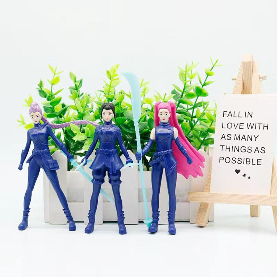 5pcs/set Kpop Demon Hunters Action Figure Toy Derpys Tiger Rumi Mira Zoey Sussy Figurine Doll For Fans Gift