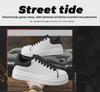 Men's 2024 Classic Summer Slip-On Sneakers: Breathable, Fashionable, Height-Enhancing, Thick-Soled White Shoes