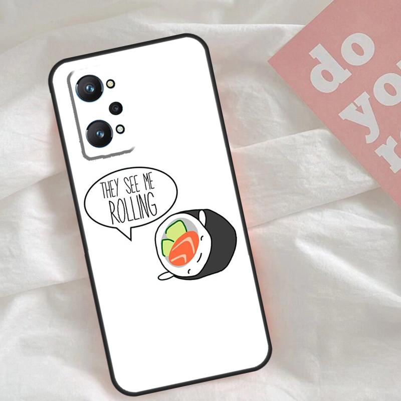 Sushi Food Case For Realme C53 C55 C33 C63 C61 C51 C65 C67 C71 C75 11 12 13 14 Pro Plus GT6 GT7 15 Pro