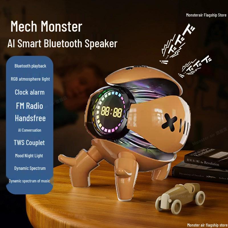 Astronaut AI Bluetooth Alarm Clock Speaker with Radio & TF Card Support