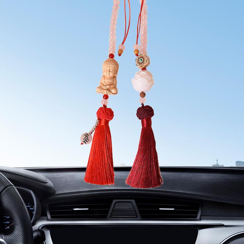 Car Rear View Mirror Pendant Home Decor Wall Buddha Statue Hanging Ornament
