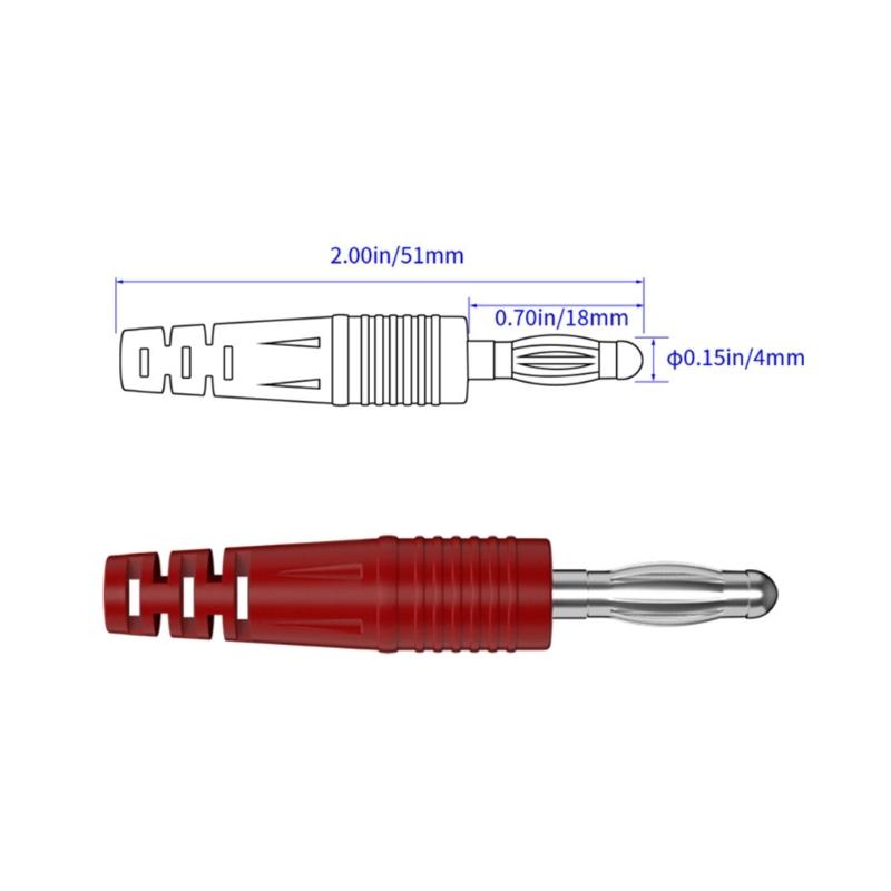 Reinforced 4mm Banana Plugs Wire with PVC Insulation & High Durability Designs Double Molded Banana Connector for Home