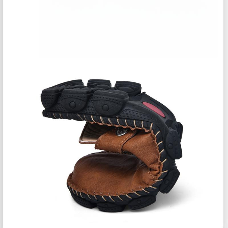 Summer Men's Leather Sandals Slippers Beach Sandals Outdoor Rubber Flip Flops Men Water Trekking Sandals