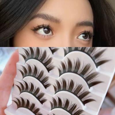 Cat-Eye Make-up Manga Wimpers Wetlook Nepwimpers Natuurlijke Cosplay Wimpers Dames