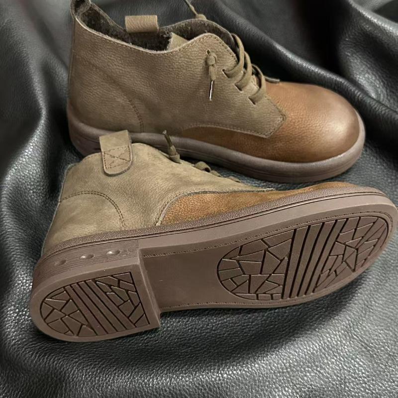 Women's Boots: Retro Casual Ankle Boots, Cotton Boots, Women's Shoes