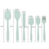 6 Pieces Silicone Spatula Set Non-Stick Heat Resistant Spatula Oil Brush Cream Mixing Spoon for Cooking Baking Mix Baking Tools