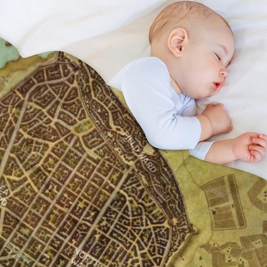 Waterdeep City Map 2 Throw Blanket Soft Beds halloween decorative Bed linens Blankets