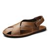 TUINANLE Herren Sommer Slip-On Sandalen: Rutschfest, Weich, Stilvoll, Lässig, Große Größen, Ledersandalen