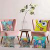 Cartoon Sponge And Bobs S-SquarePants Pillow Cushion Cover Pillowcase Living Room Sofa Home Decor Customized