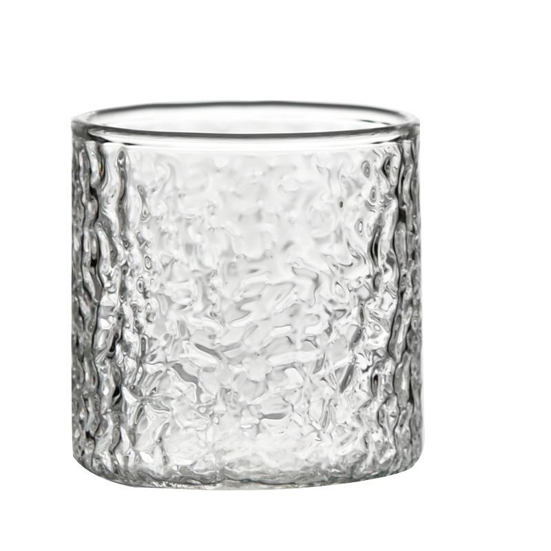 Hammered Glass Heat-Resistant Kung Fu Tea Cup, Small & Thickened for Tea or Wine.