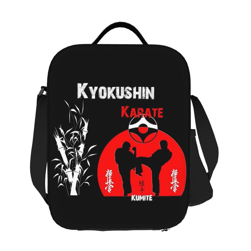 Kyokushi Karate Kumite Scene Insulated Lunch Bag for Women Children Portable Food Boxes Thermal Lunch Box Tote