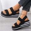Women Slingback Wedge Sandals Summer Casual Shoes Platform Slides Back Strap Thick Bottom Women Sandals Female Roman Sandals