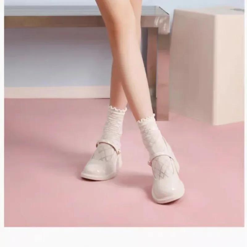 Ladies Shoes 2025 Hot Sale Buckle Strap Women's High Heels Fashion Shallow Office and Career Round Toe Pumps New Mary Jane Shoes