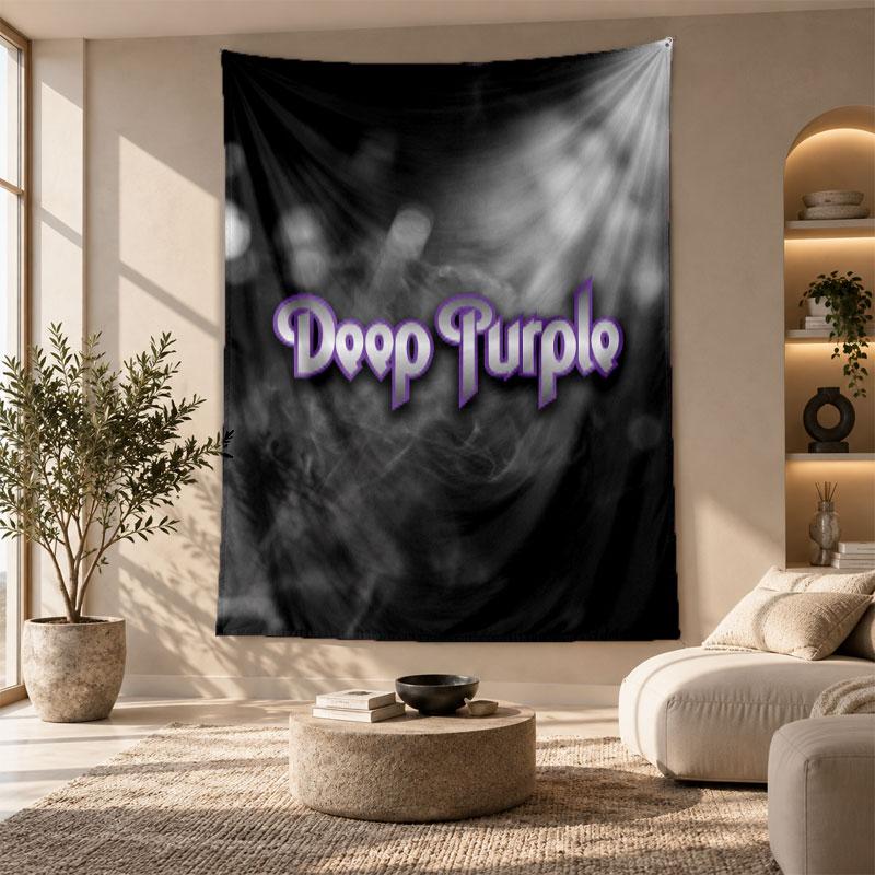 Decorative Tapestry,Deep Purple Printed Wall Art, Lightweight Wall Hanging For Bedroom Background