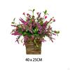 Hanging Basket Wreath Door Hanger Floral Welcome Sign for Garden Indoor Party Festival