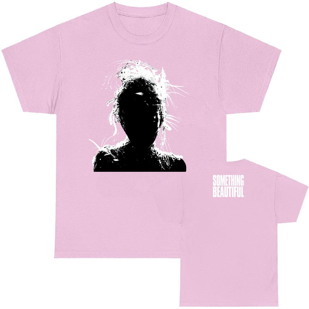 Miley Cyrus Something Beautiful Album T-shirt Cotton Summer Short Sleeve Tshirts for Men Unisex Streetwear Singer Graphic Tees